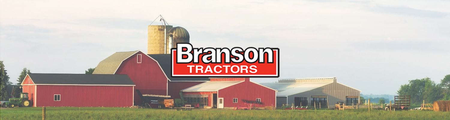 Branson Tractors Logo with Farm